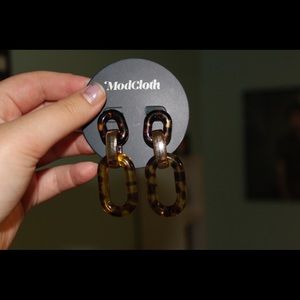 Trendy Retro Tortoise Earings 🧡🤍🧡